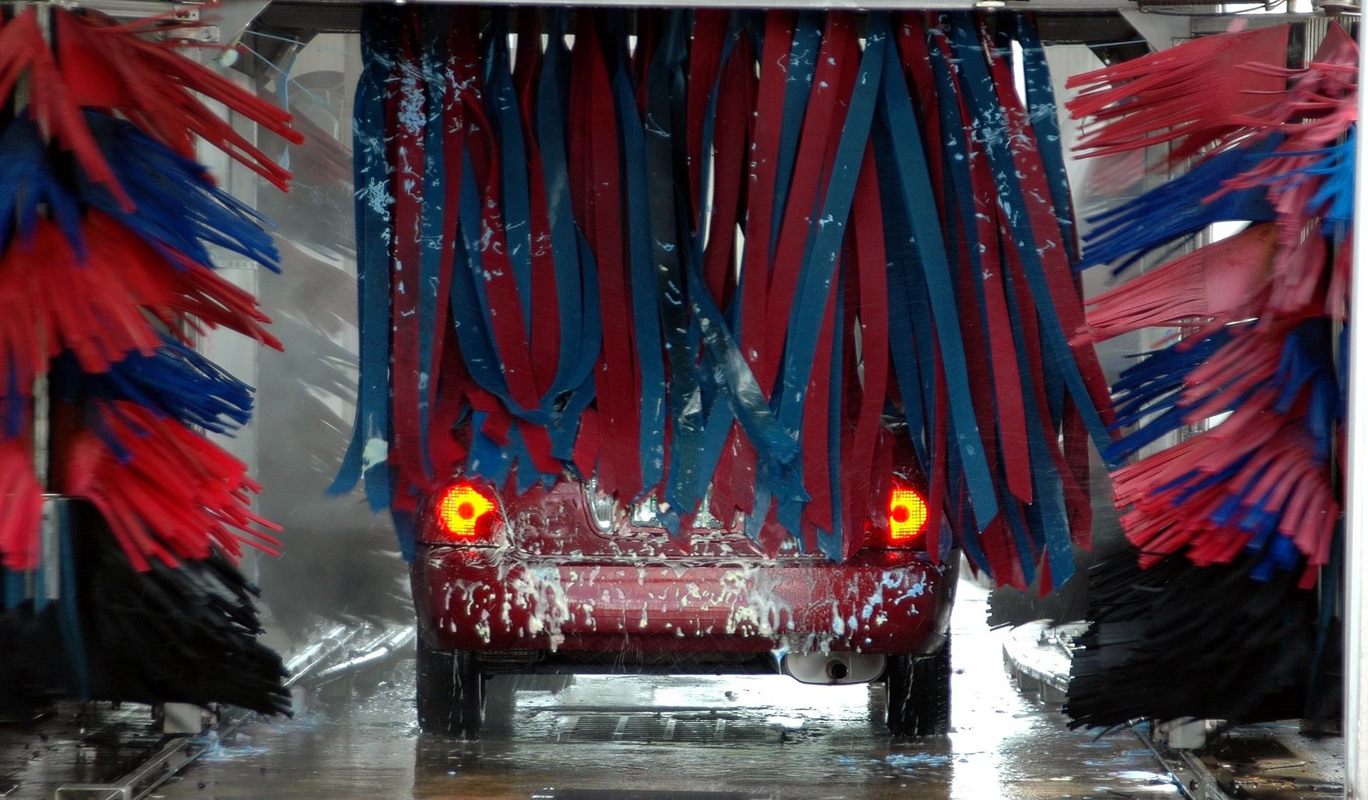 car getting a car wash